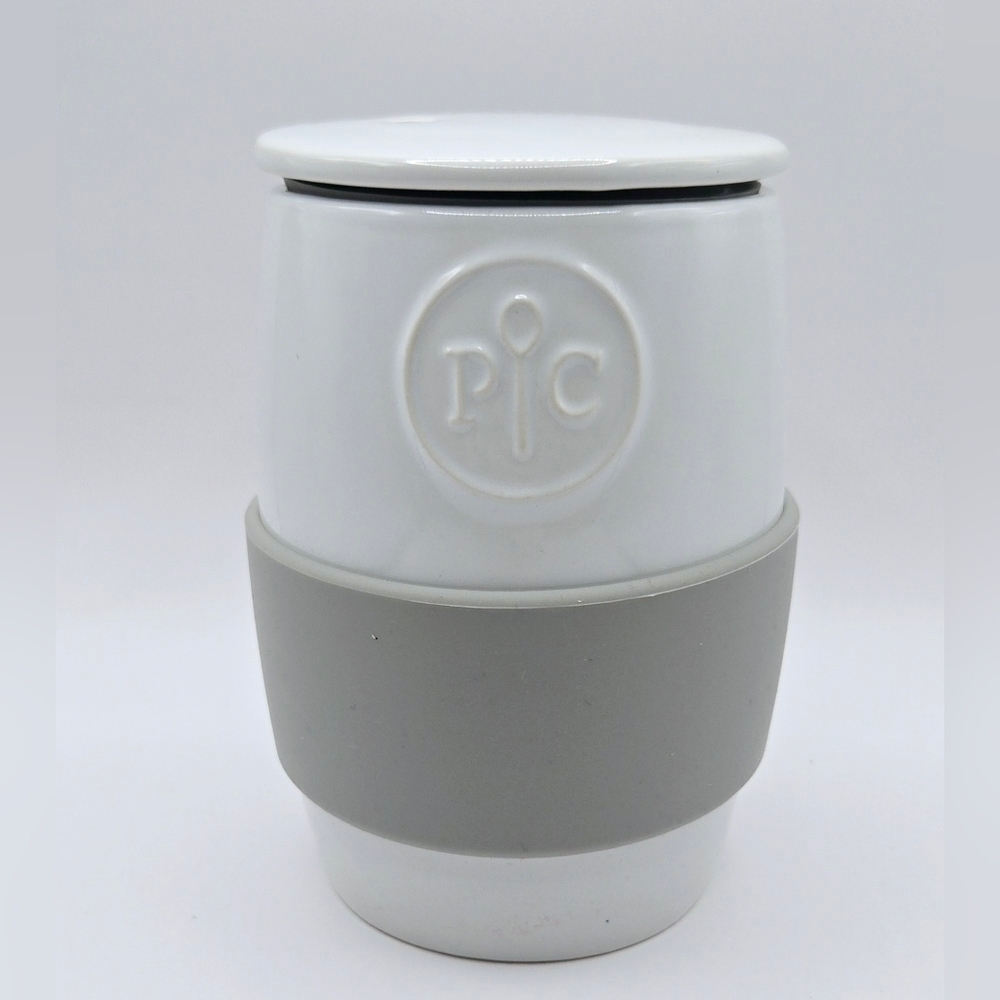 Pampered Chef Ceramic Egg Cooker Mug w/ Lid & Box #1529